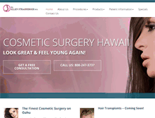 Tablet Screenshot of cosmeticsurgeryhawaii.com